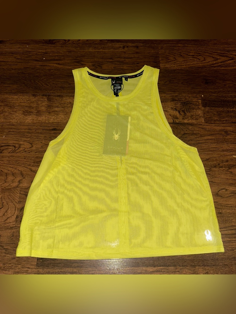 Spyder Women's Neon Yellow Mesh Tank